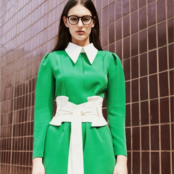 💚 Julia Allert Green Formal Midi Dress – Size XS (NWT) 💚 - Picture 1 of 14